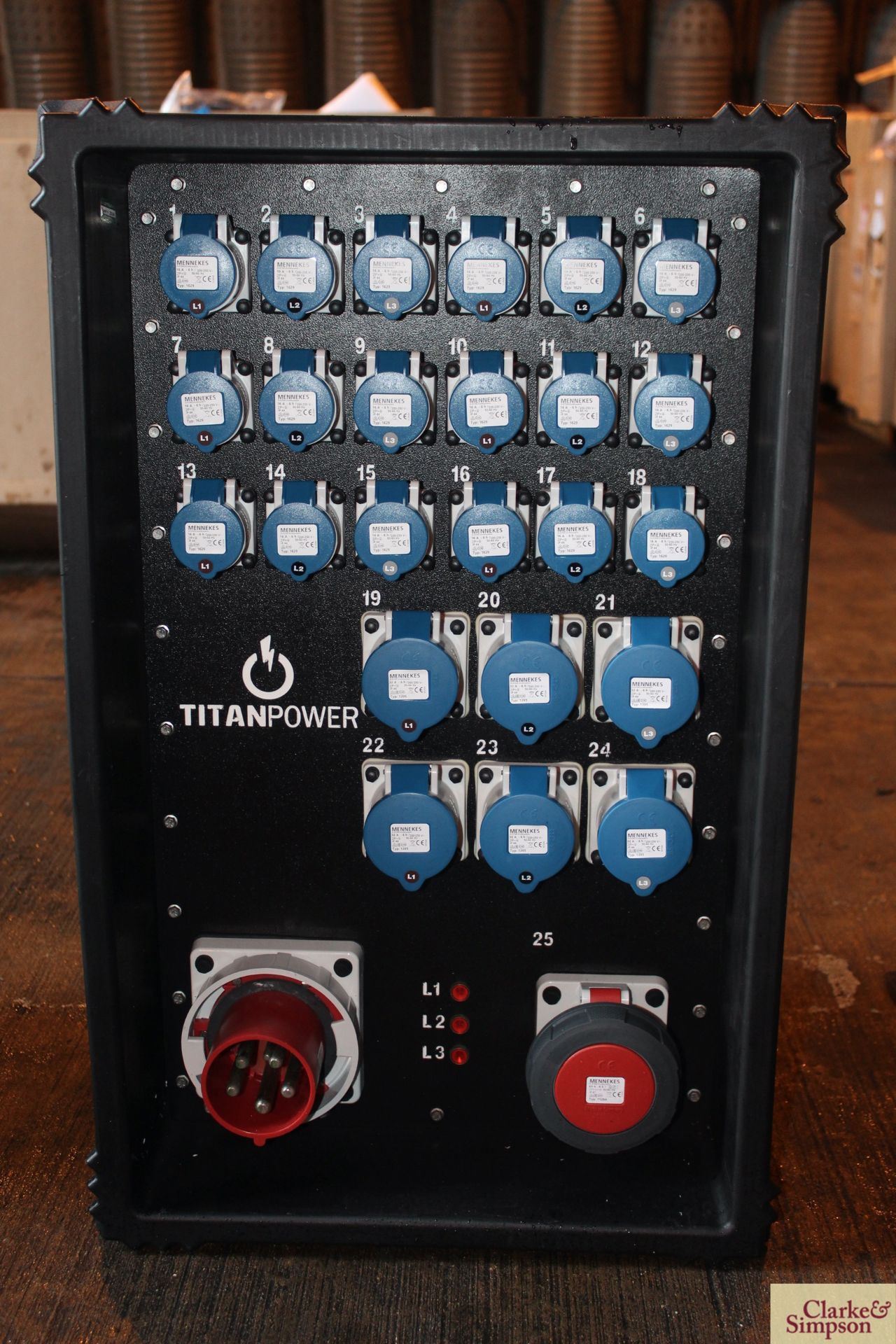 Titan Power waterproof distribution board. 125A input with 16A, 32A and 63A outputs. - Image 5 of 6