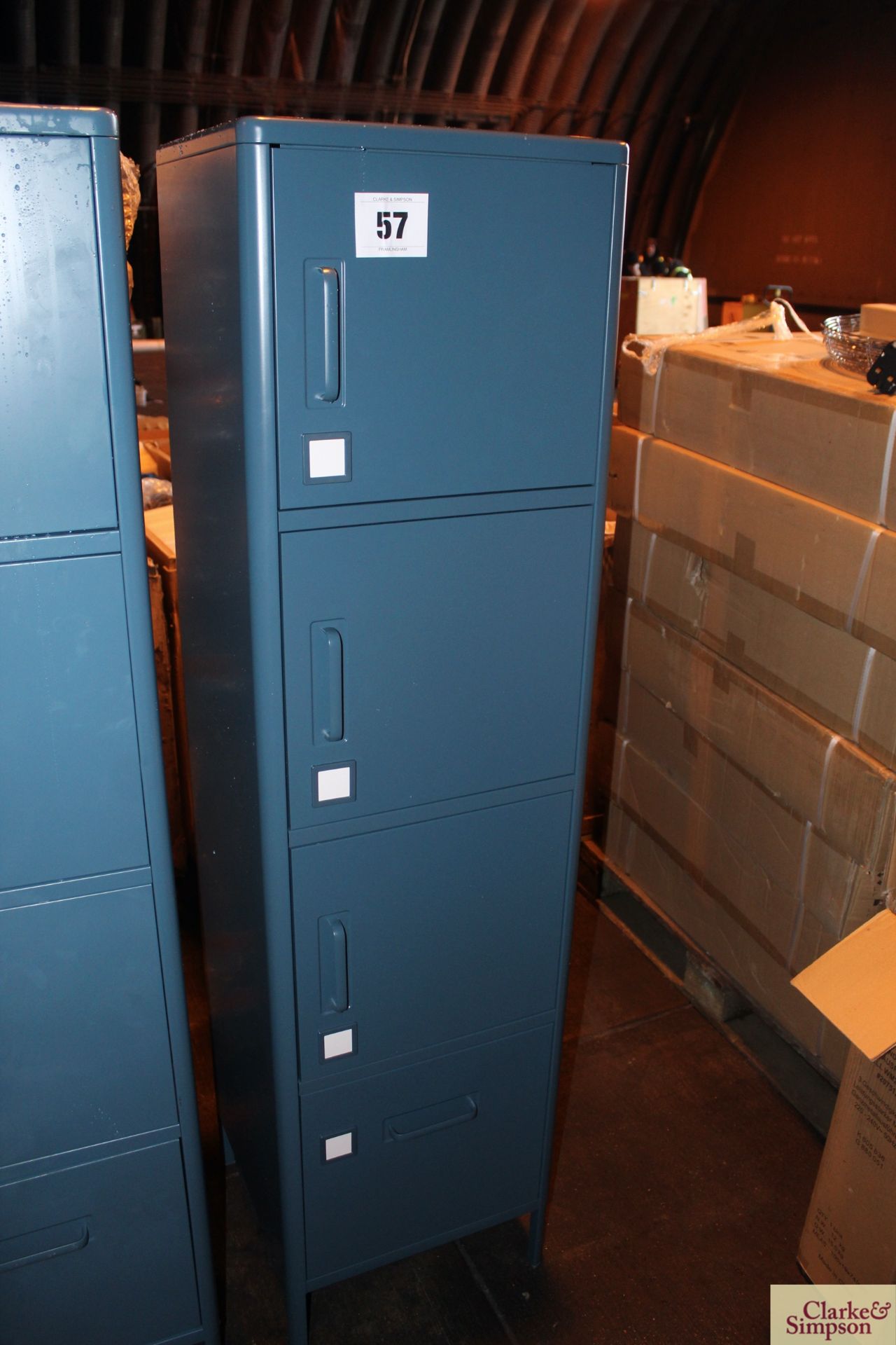 2x 4 unit locker/ filing cabinets. - Image 2 of 4