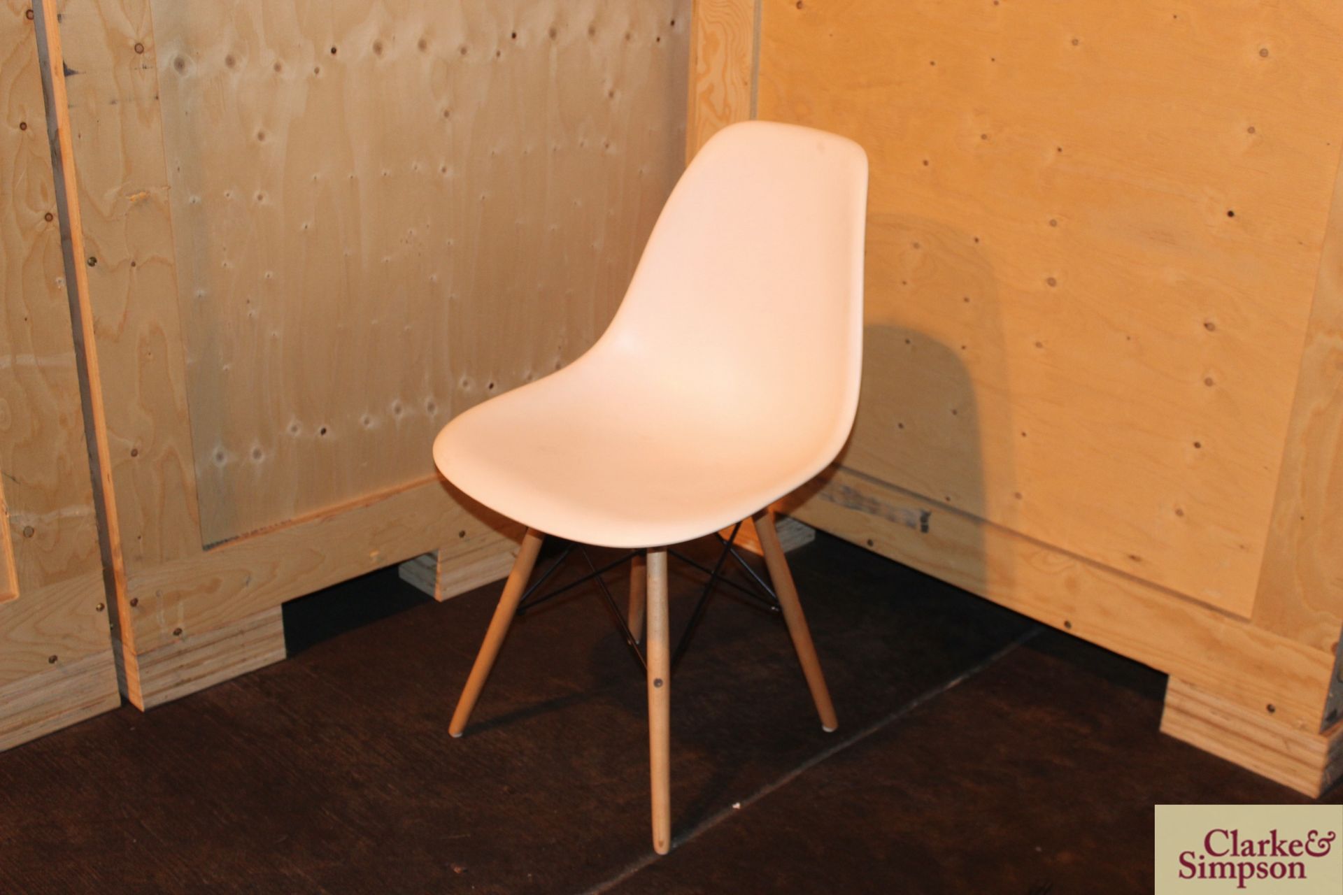 c.70x Eames style plastic side chairs with bases and some fixings. - Image 5 of 6