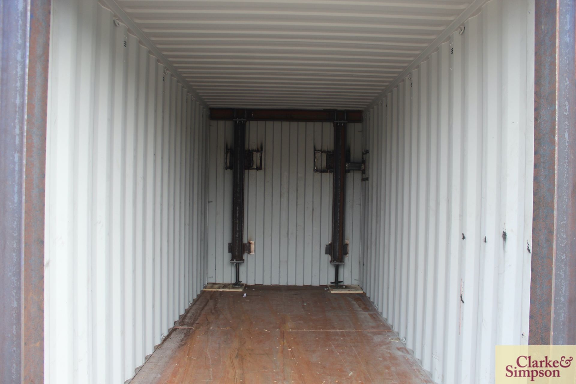 20ft x 9ft6in high shipping container. 2019. Partially reinforced to interior to include plates - Image 13 of 19