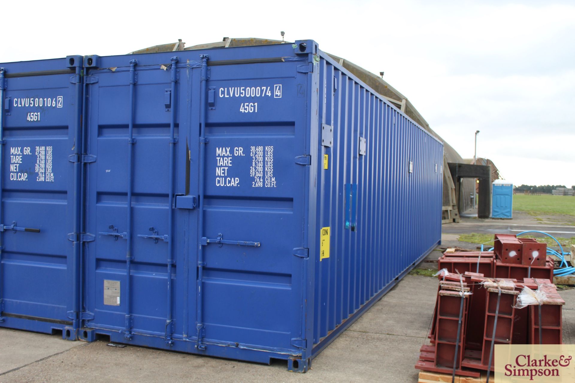 40ft x 9ft6in high shipping container. 2019. Heavily reinforced to interior to include plates - Image 2 of 14