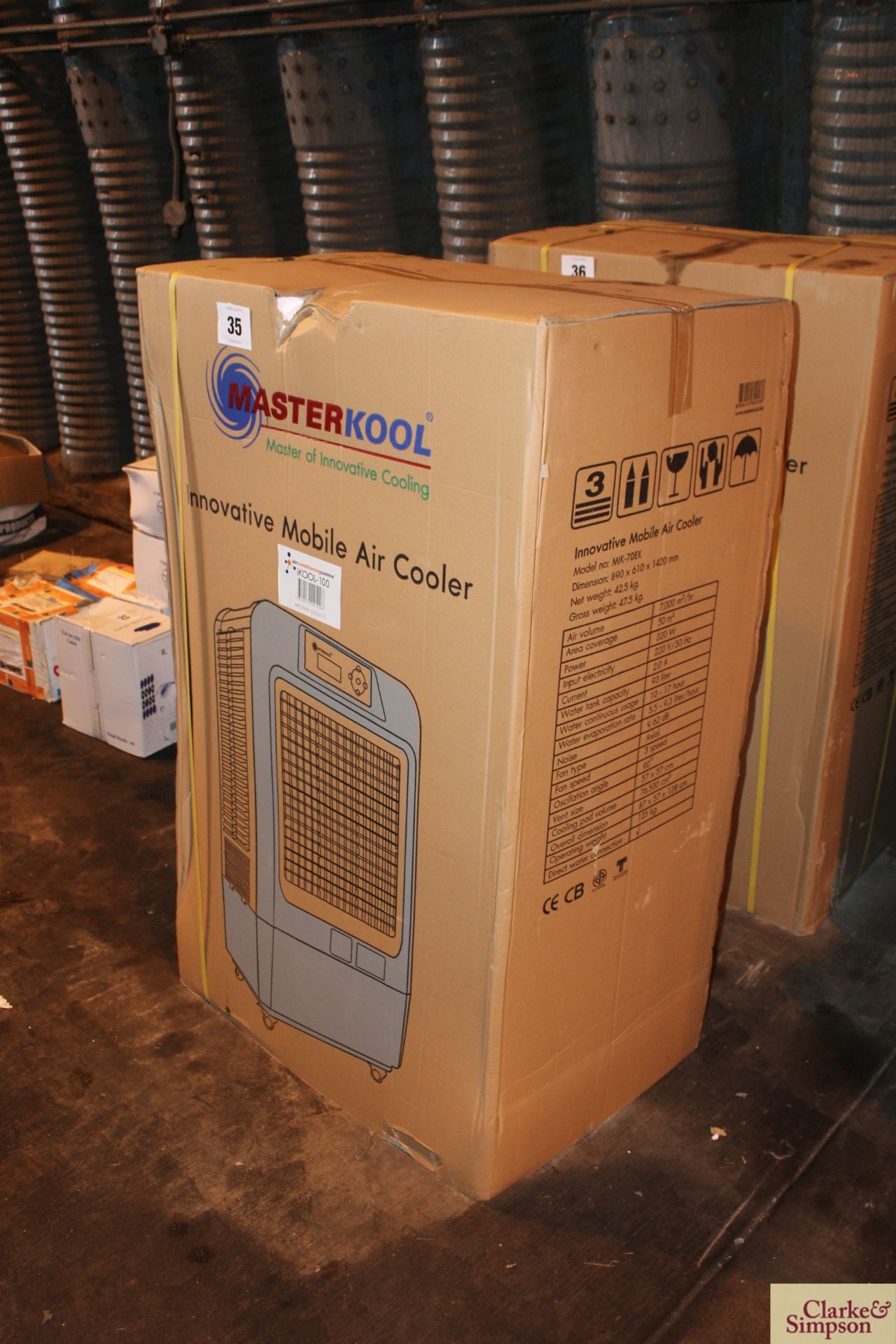 Boxed MasterKool iKool mobile air cooler. Model MIK-70EX. 2019. Click here for manufacturers - Image 2 of 4