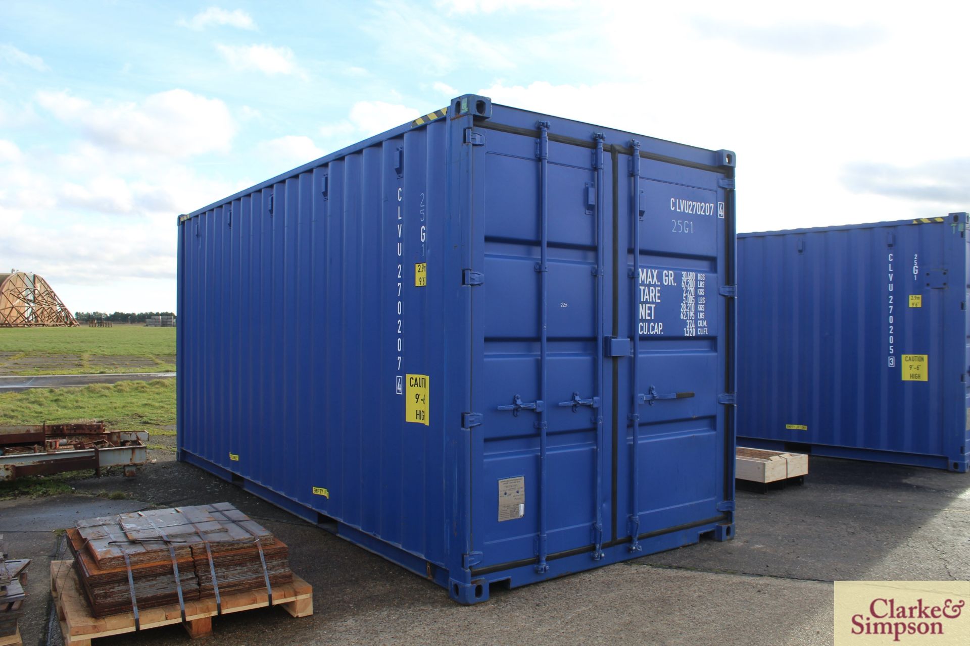 20ft x 9ft6in high shipping container. 2019. Partially reinforced to interior to include plates - Image 3 of 19