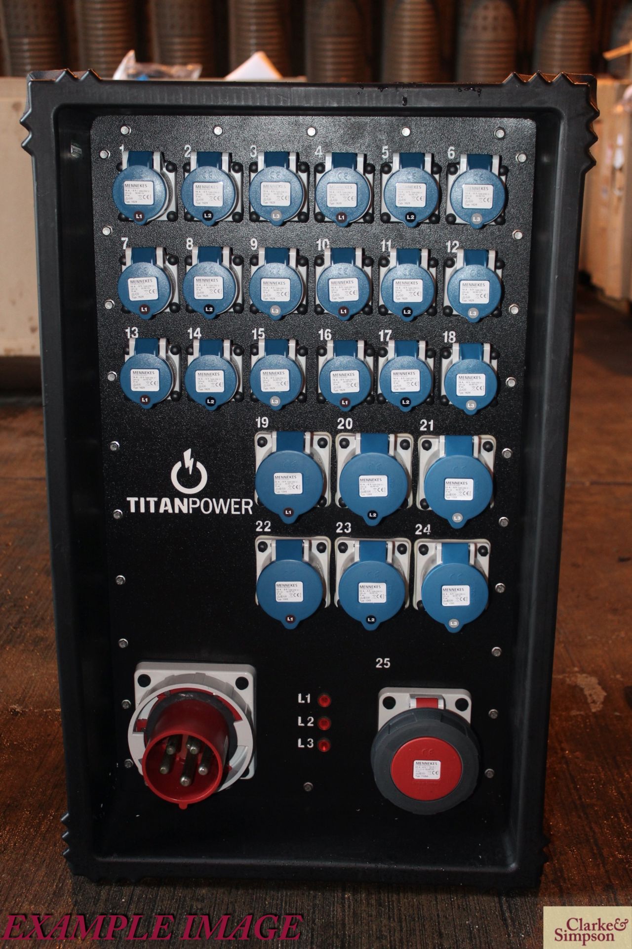 Boxed Titan Power waterproof distribution board. 125A input with 16A, 32A and 63A outputs. - Image 3 of 4