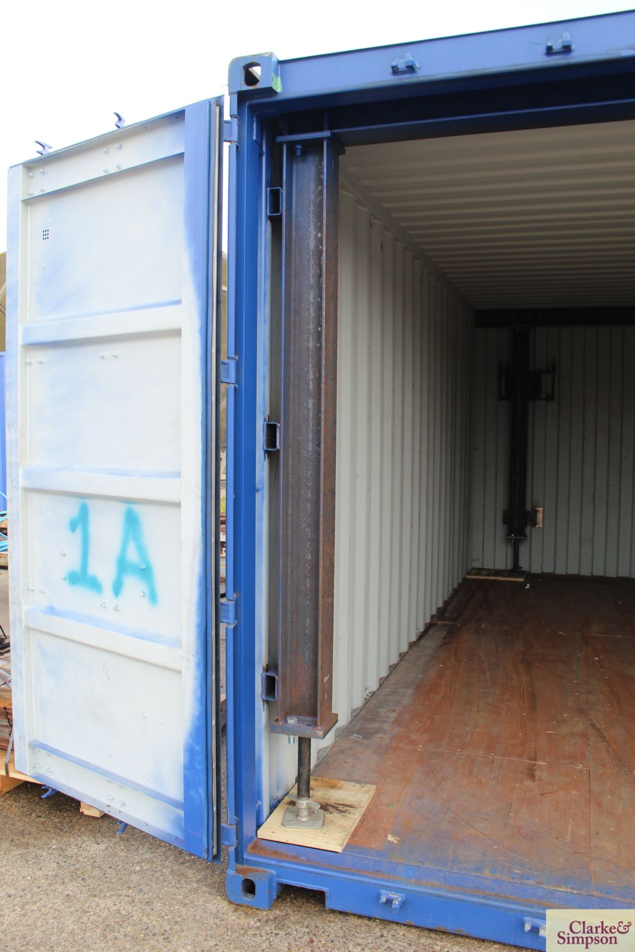 20ft x 9ft6in high shipping container. 2019. Partially reinforced to interior to include plates - Image 10 of 19