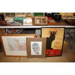 A poster print Tournee du Chat Noir; a print after