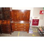 A 19th Century mahogany cabinet on chest fitted tw