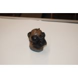 A bronze dog inkwell