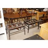 A pair of Edwardian luggage racks