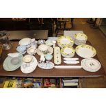 A quantity of Olive decorated dinnerware; various