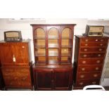 A 19th Century mahogany bookcase, the upper shelve