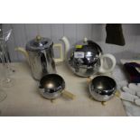 An insulated Art Deco style part teaset and simila
