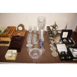 A quantity of various glassware to include heavy c