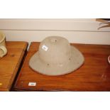 A vintage pith helmet