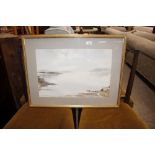 Meriel Campbell, lake study signed watercolour dat