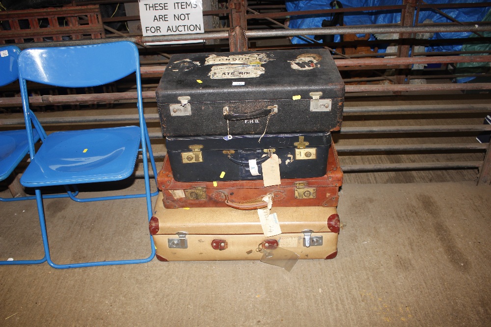 Four suitcases
