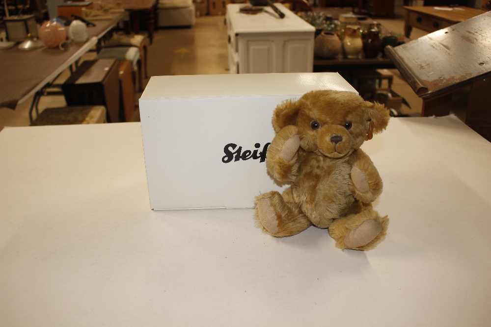 A small Steiff bear, boxed