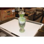 A 19th Century white metal and glass baluster vase