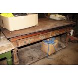 A late Victorian mahogany two tier serving table f