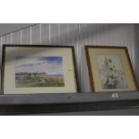 A Judy Mattin print of Southwold; and A Wolton "Se