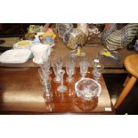 Various antique ale glasses etc.