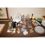 A large collection of porcelain and other bird and