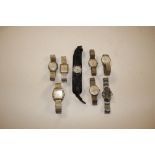A collection of various gent's wrist watches