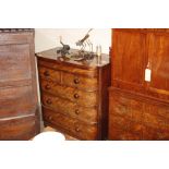 A 19th Century mahogany bow fronted chest