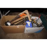 Two boxes of miscellaneous tools