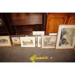 Various equestrian prints; a marine print after Fr