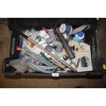 A crate of various pumping fittings etc