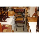 Two reproduction mahogany sofa coffee tables with
