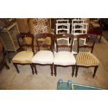 Set of four Victorian mahogany bar back chairs