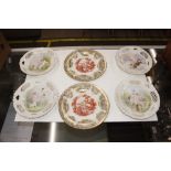 Four late Victorian pierced porcelain dessert plat