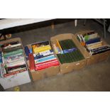 Four boxes of books