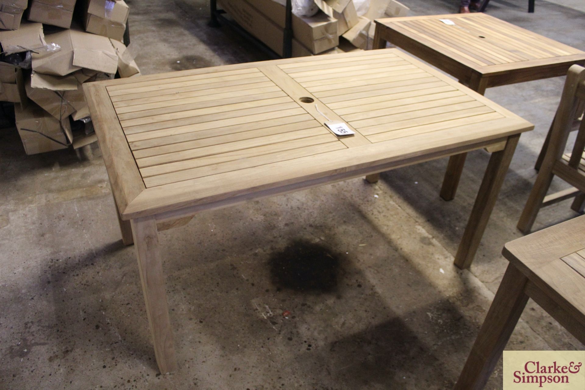 Assembled Teak 5ft table.