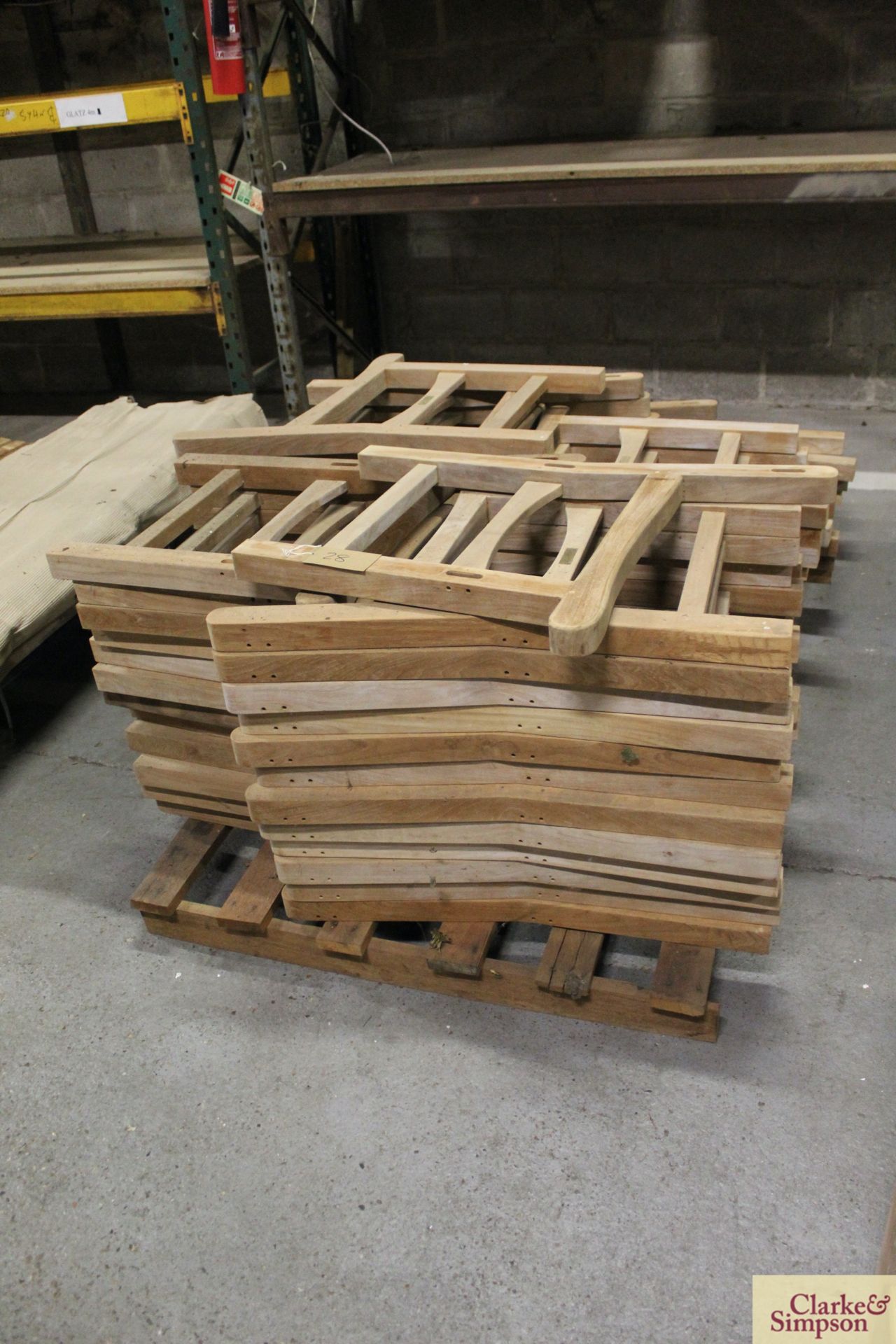 1x assembled Teak 6ft bench and components for a further 11 benches. - Image 9 of 11