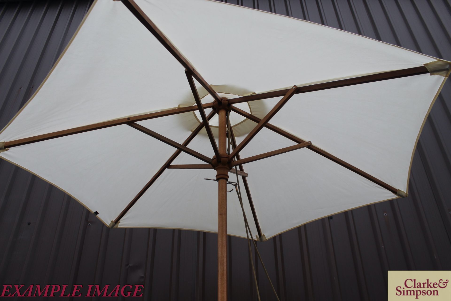 5x Sturdi 2m natural parasols. No bases. - Image 3 of 4