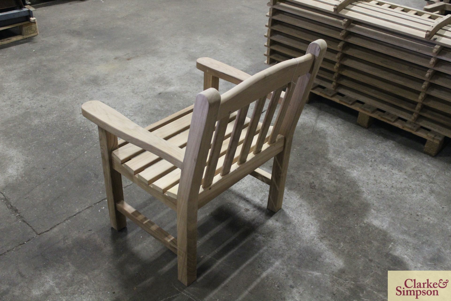 Assembled Bristol Teak armchair. - Image 3 of 4