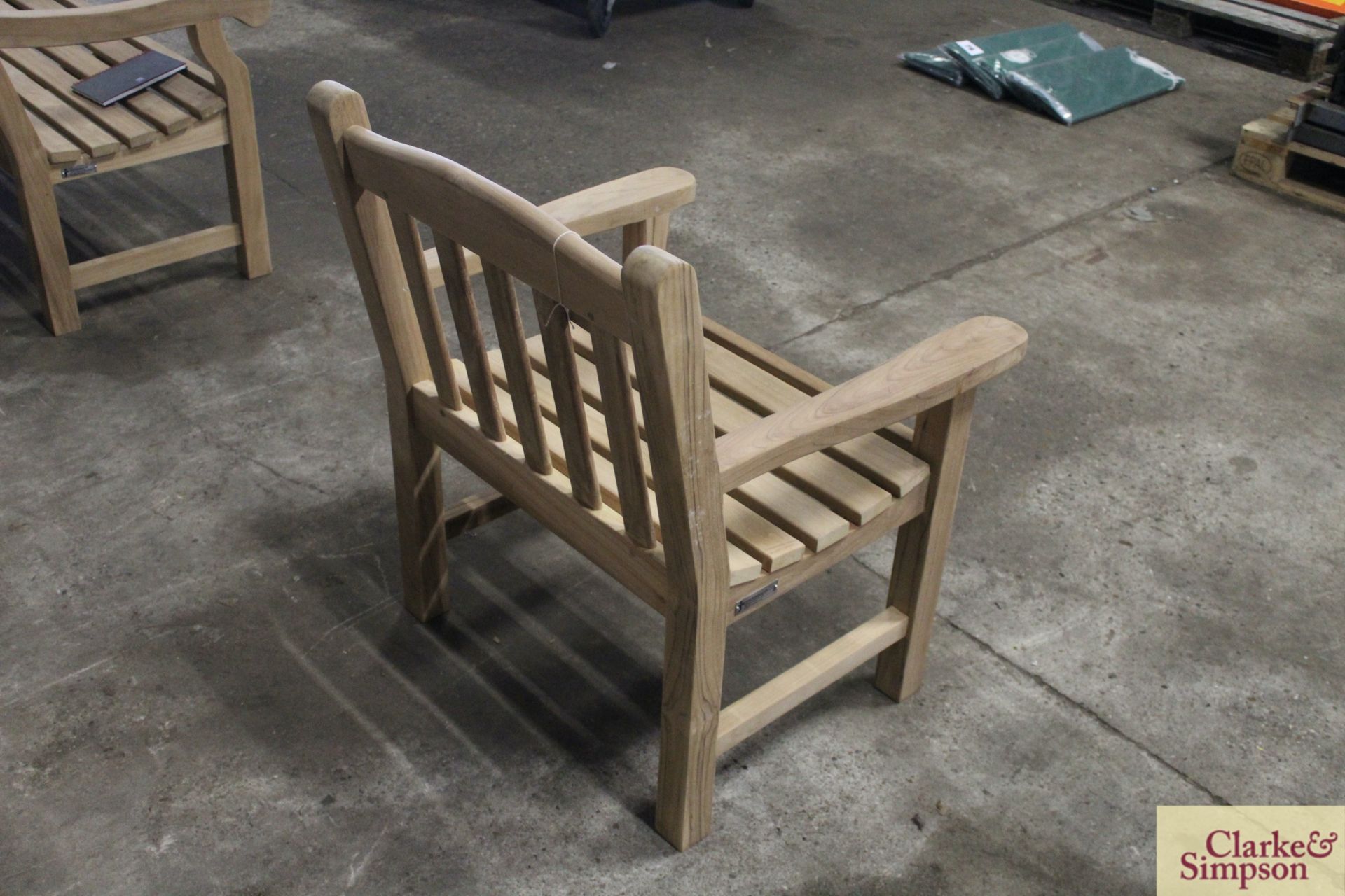 Assembled Bristol Teak armchair. - Image 4 of 4