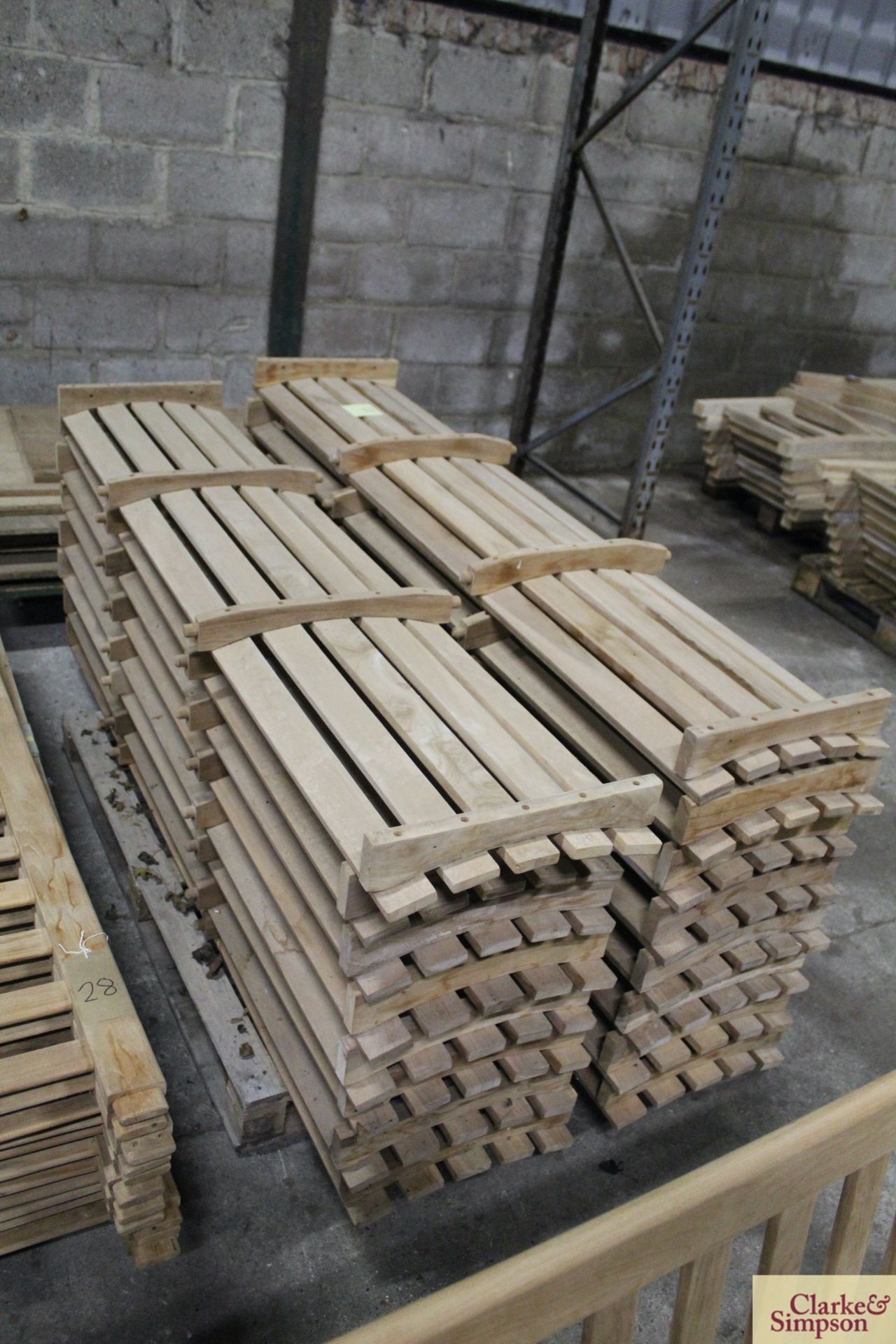 1x assembled Teak 6ft bench and components for a further 11 benches. - Image 11 of 11