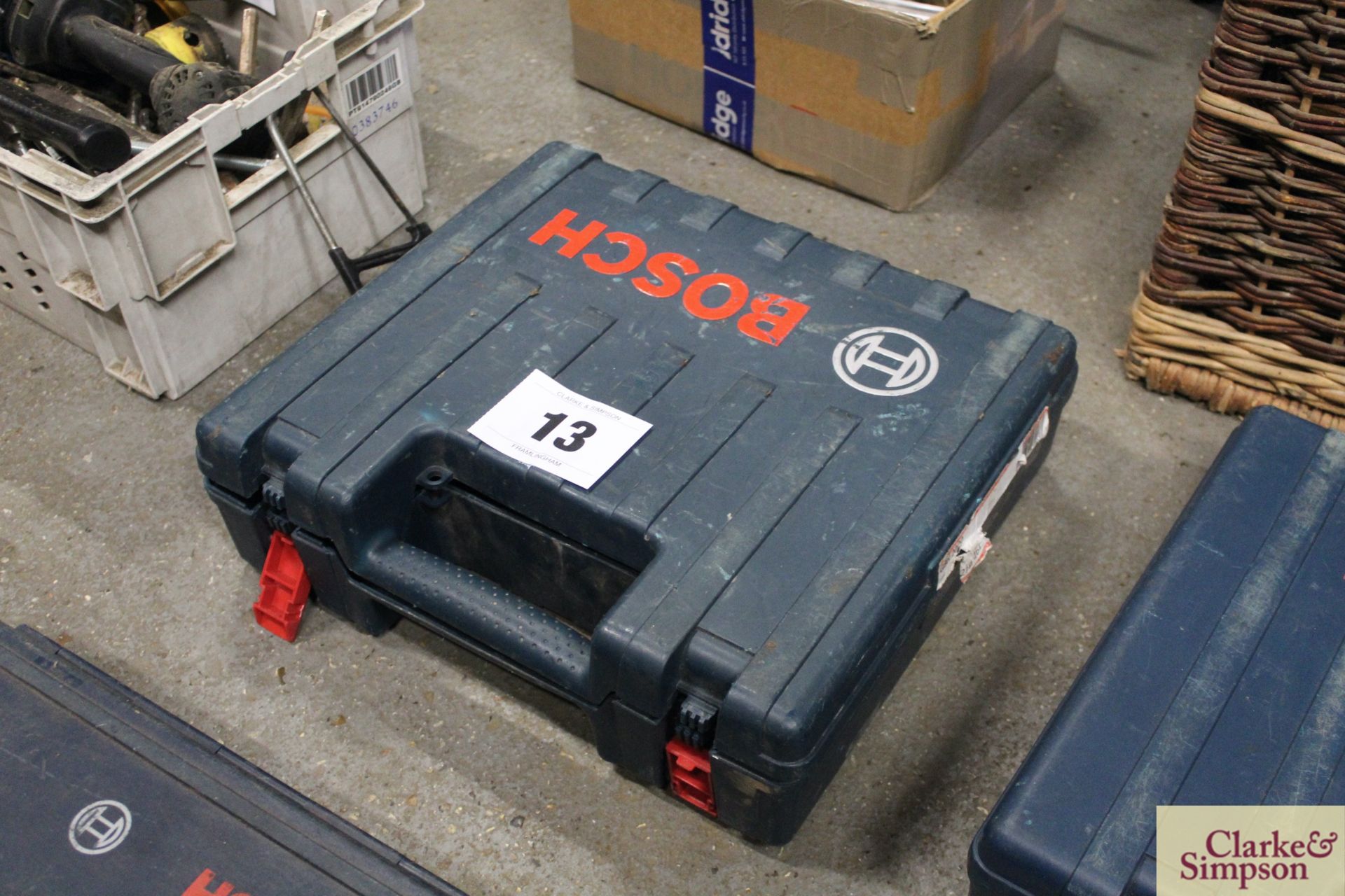 Bosch 110v SDS drill in case.