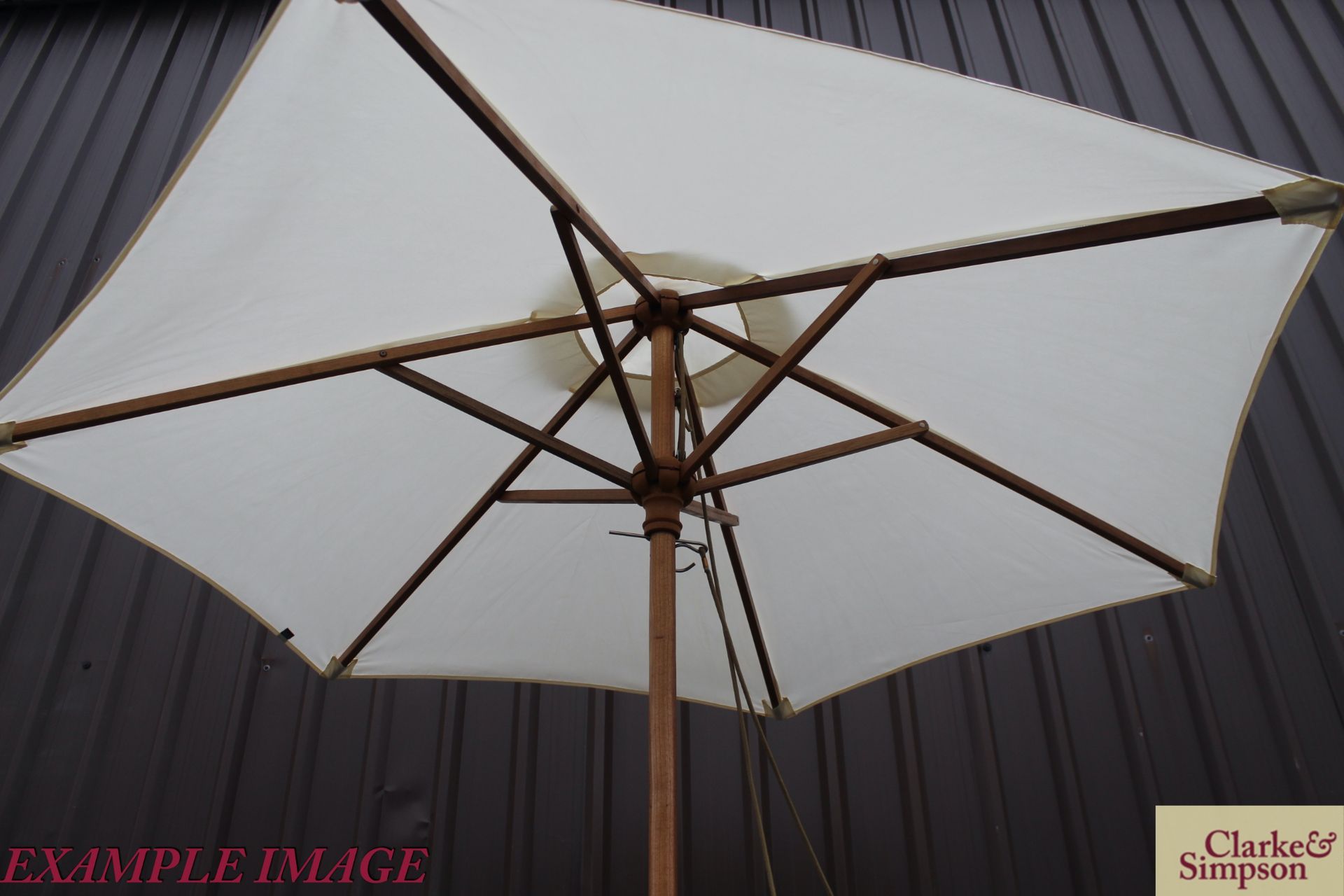 2x Sturdi 2m natural parasols. No bases. - Image 3 of 4