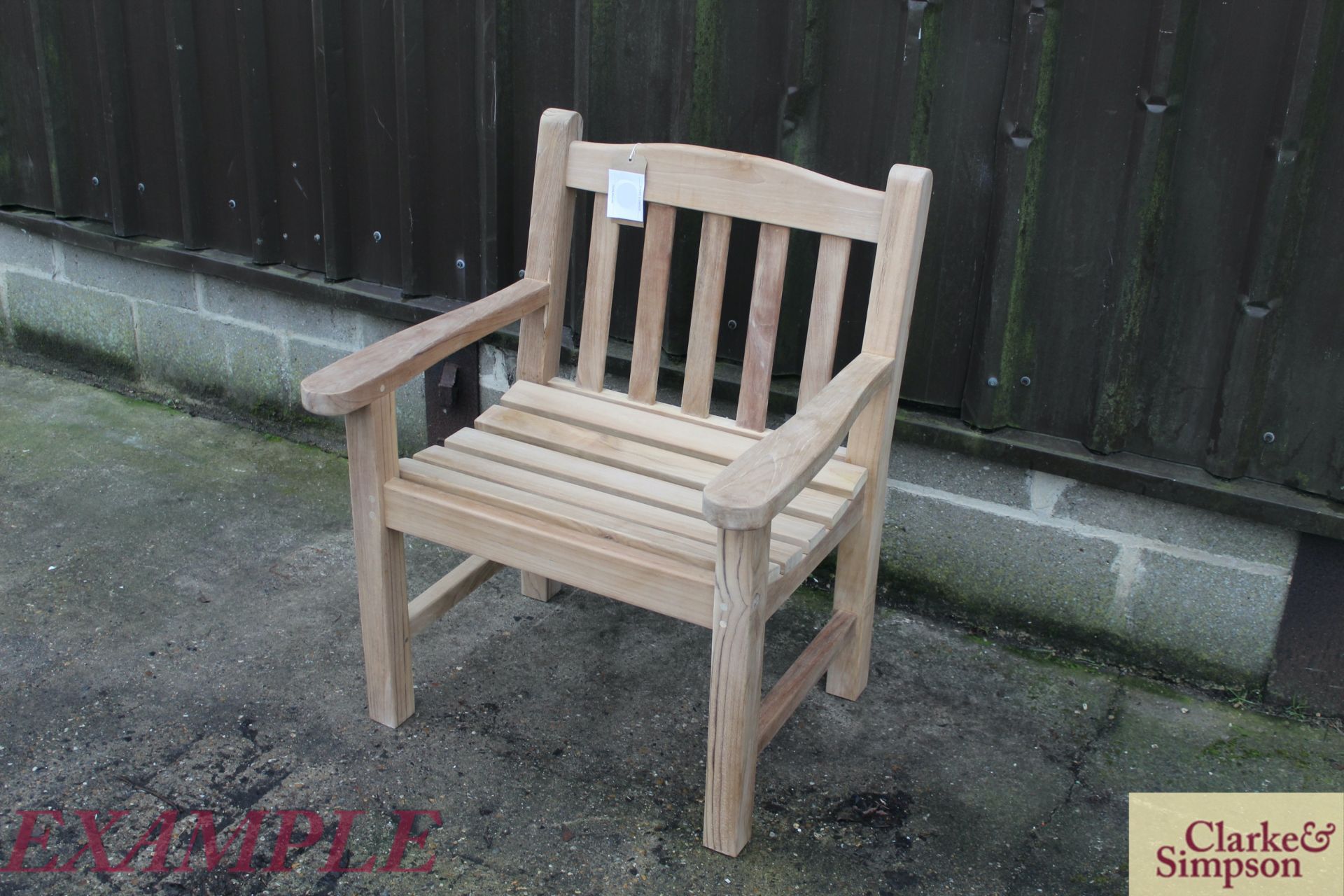 Boxed Bristol Teak armchair. - Image 2 of 2