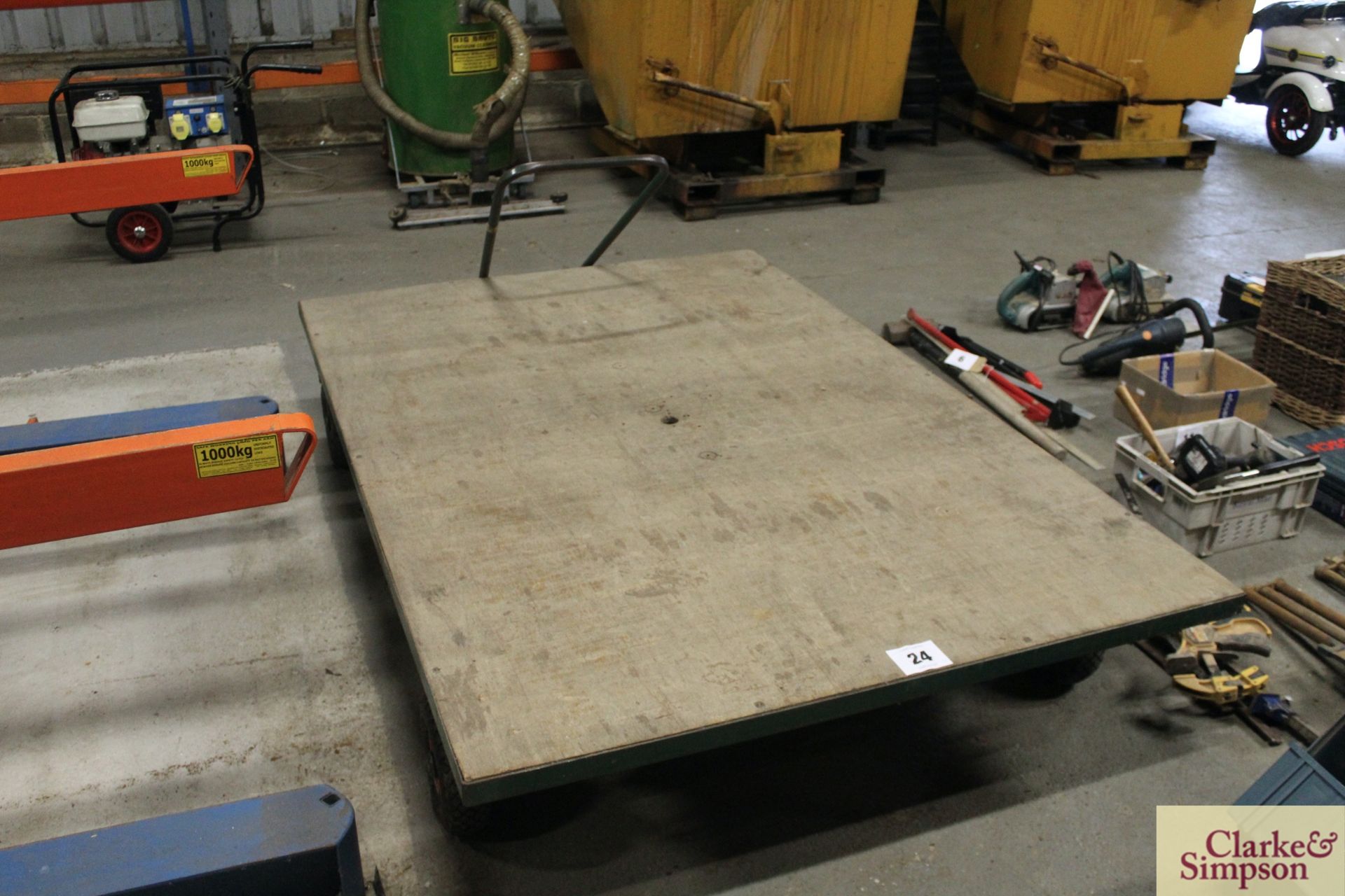 Four wheel turntable hand trolley. - Image 2 of 3