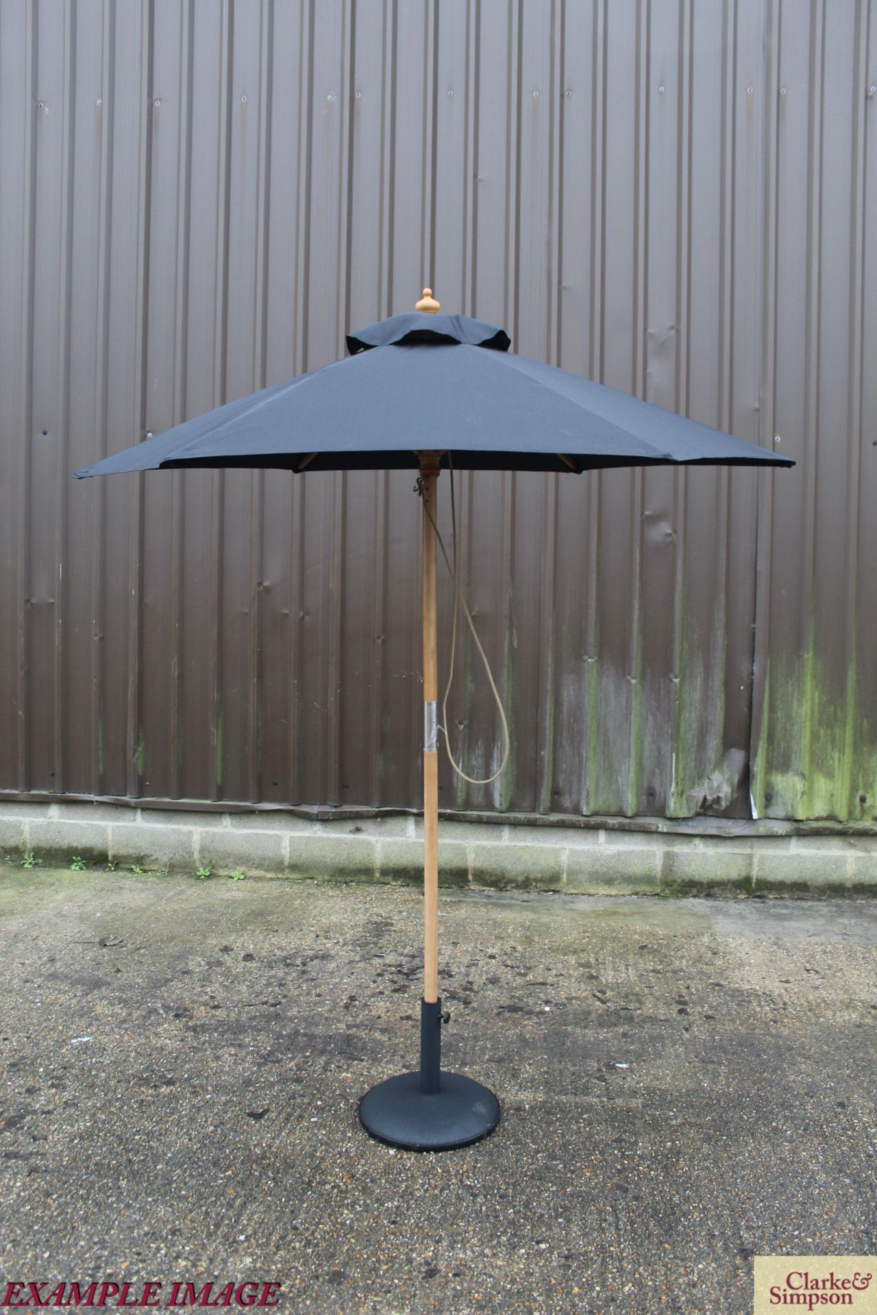 5x Sturdi 2m black parasols. No bases. - Image 2 of 4