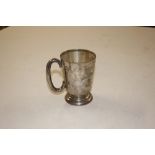 A small silver Christening mug by Walker & Hall Sh