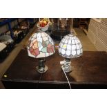 Two Tiffany style table lamps