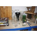 A quantity of miscellaneous modern glass vases