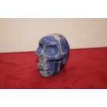 A Lapis Lazuli coloured skull